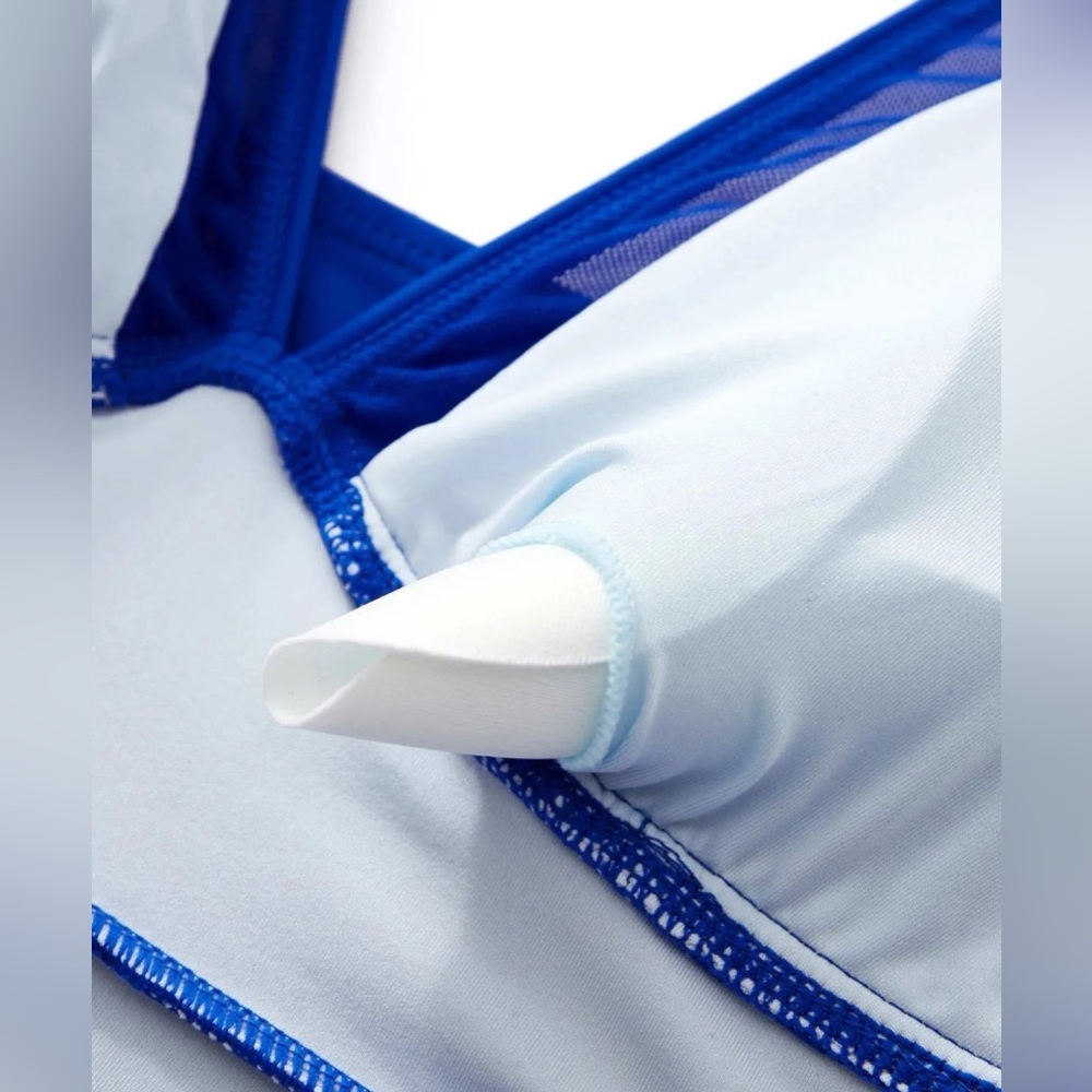Elegant Blue Women's Swim Dress - Picture 6 of 12